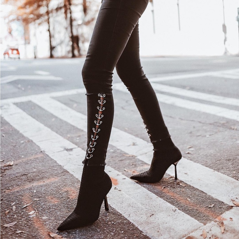 Black Pierced Jeans